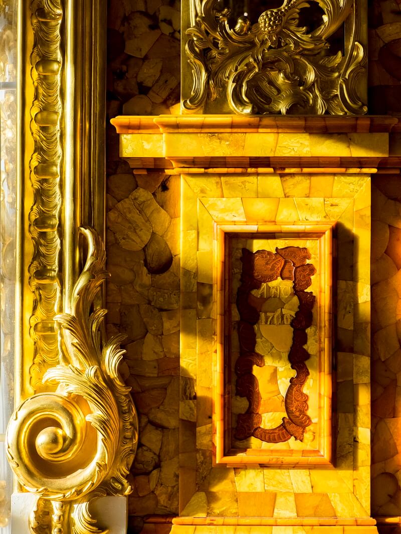 Frammento di decorazione della La Camera d`Ambra